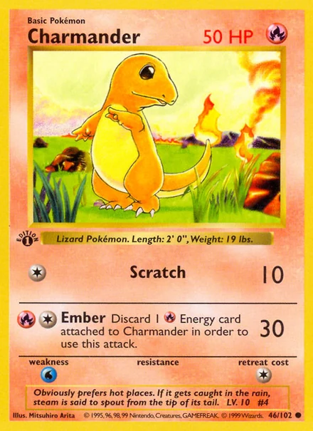 Charmander, Base, NM