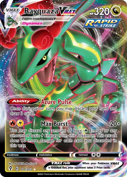 Rayquaza VMAX, Evolving Skies, NM